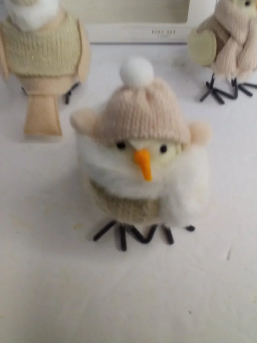 Target Workshop Featherly Friends 3 Bird Set Snowy White Holiday Christmas